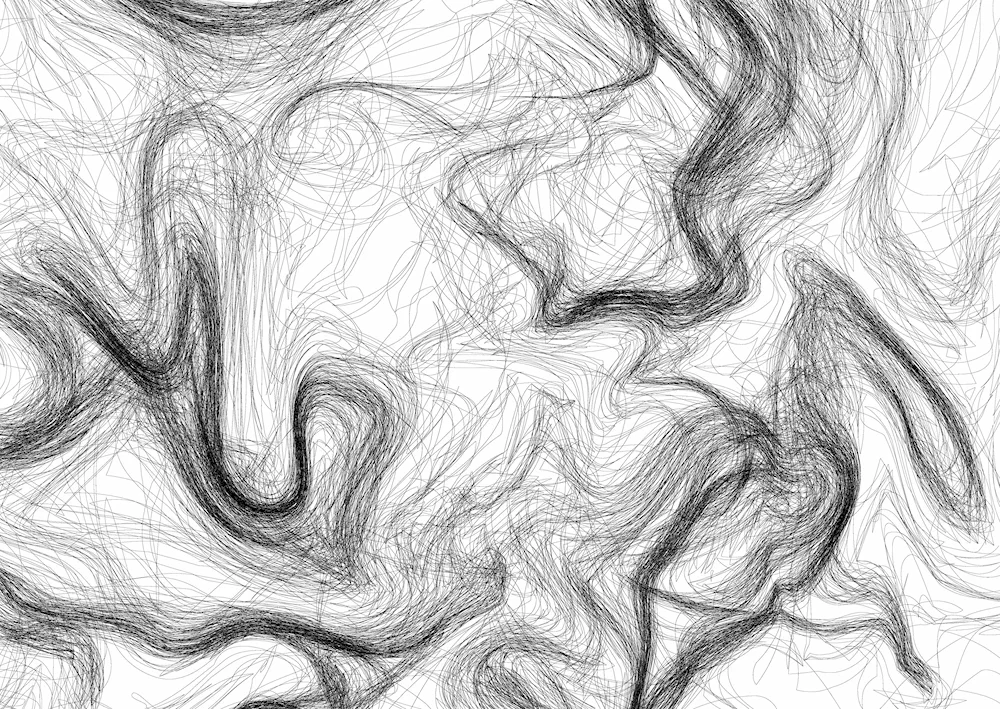 Pencil landscape drawing