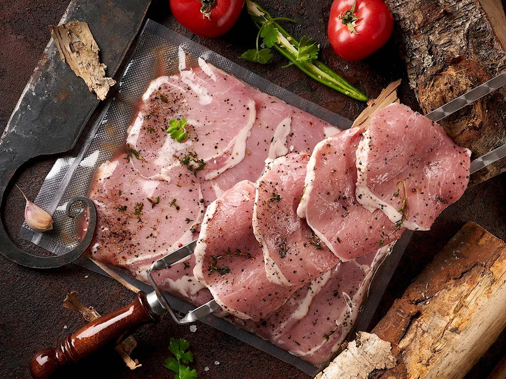 Balik raw smoked pork loin meat