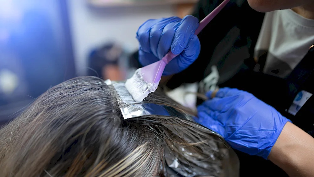 Girl with foil on her head