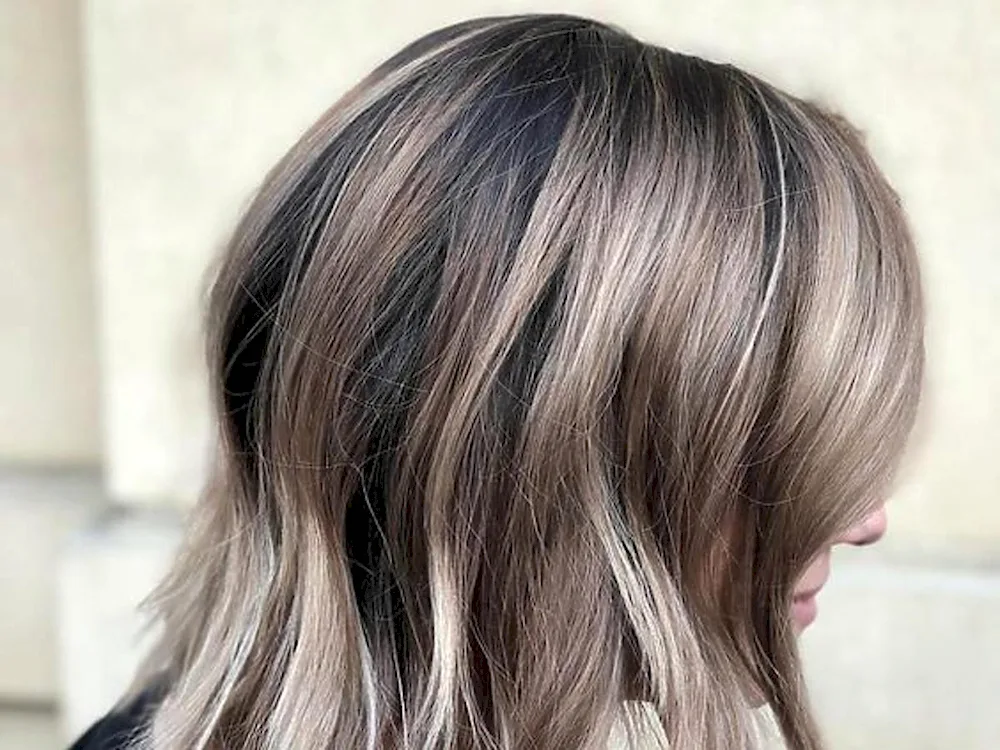 Caramel Brown Hair Colouring on Grey Hair