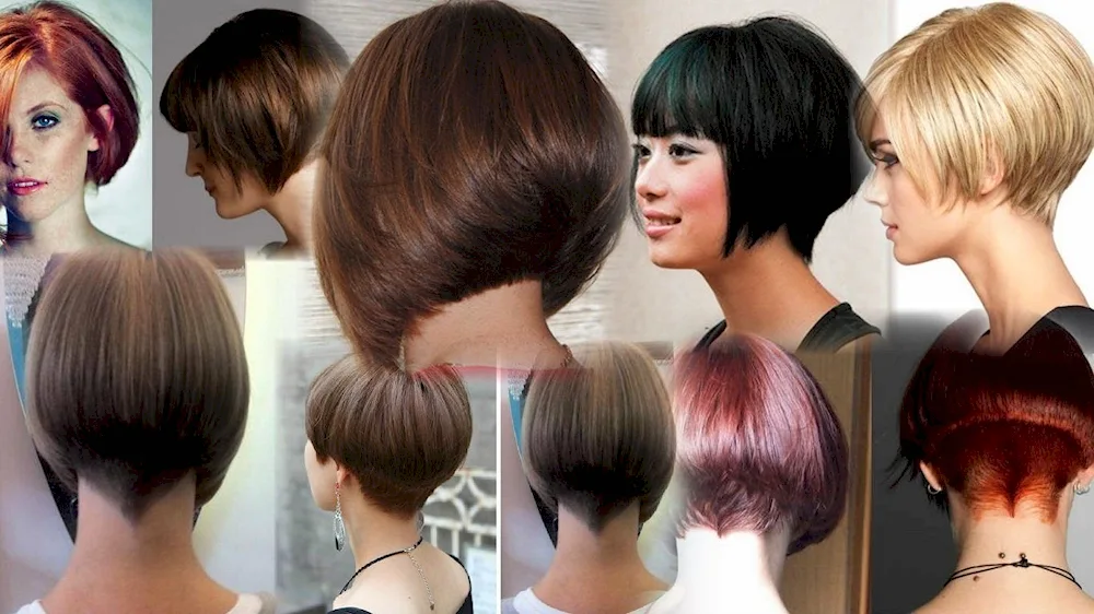 Bob Kare haircut from behind