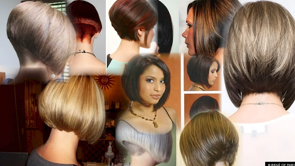 Haircut with shaved back of head