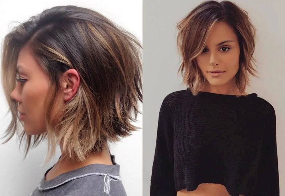 Long bob bob shatush