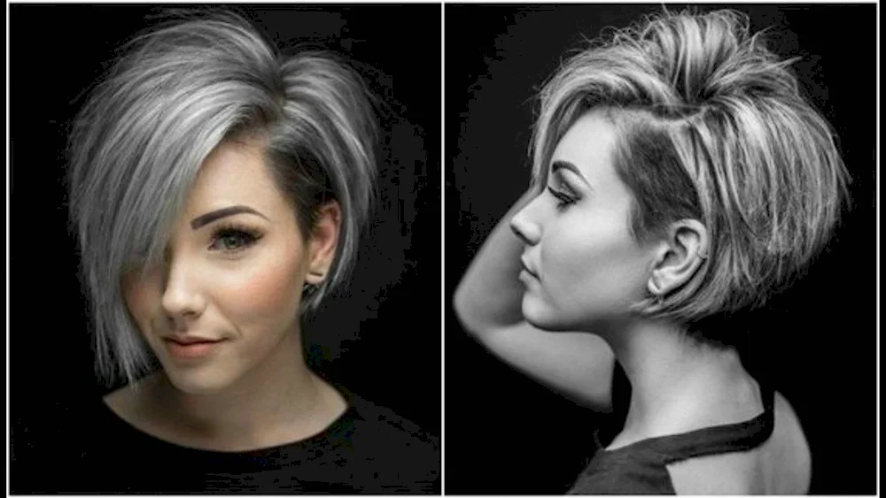 Pixie cut with asymmetry