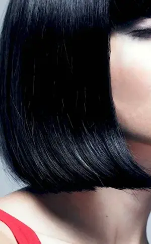 Bob with fringes black hair