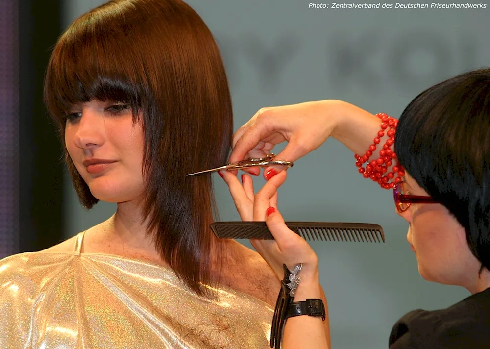 Laminating short hair before and after