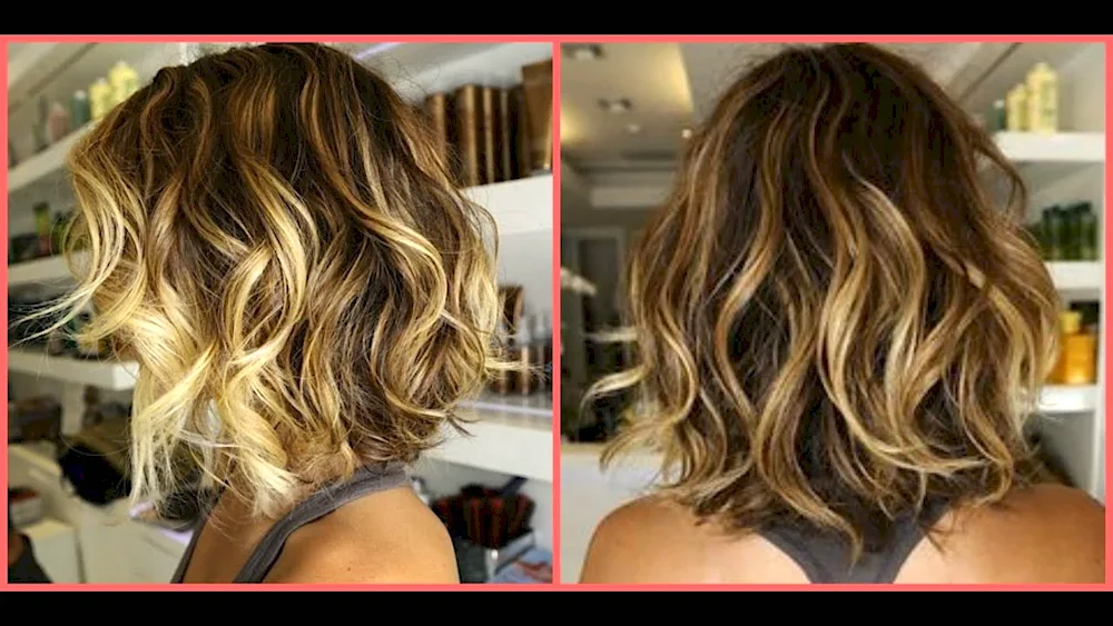 Balayage shag bob