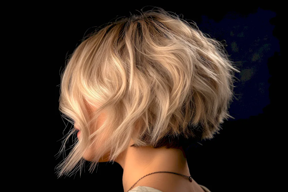 Cascade bob haircut