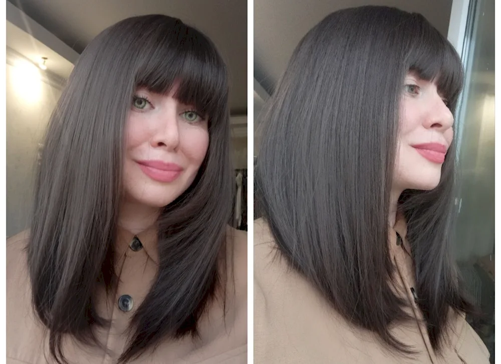 Light Chestnut bob with bangs
