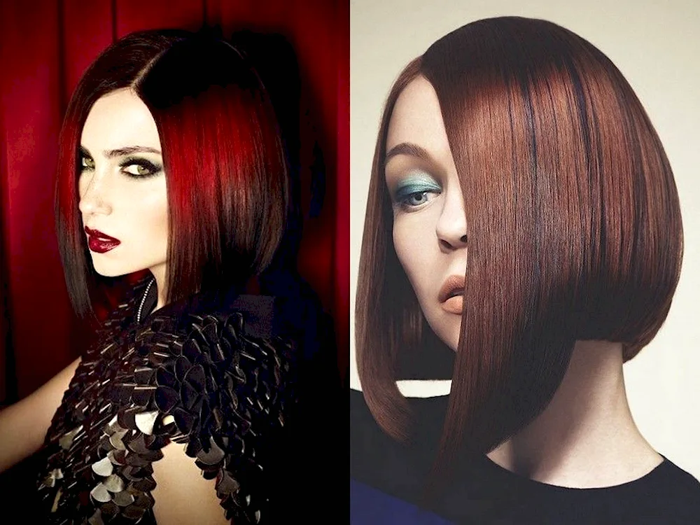 Kare long bob dark