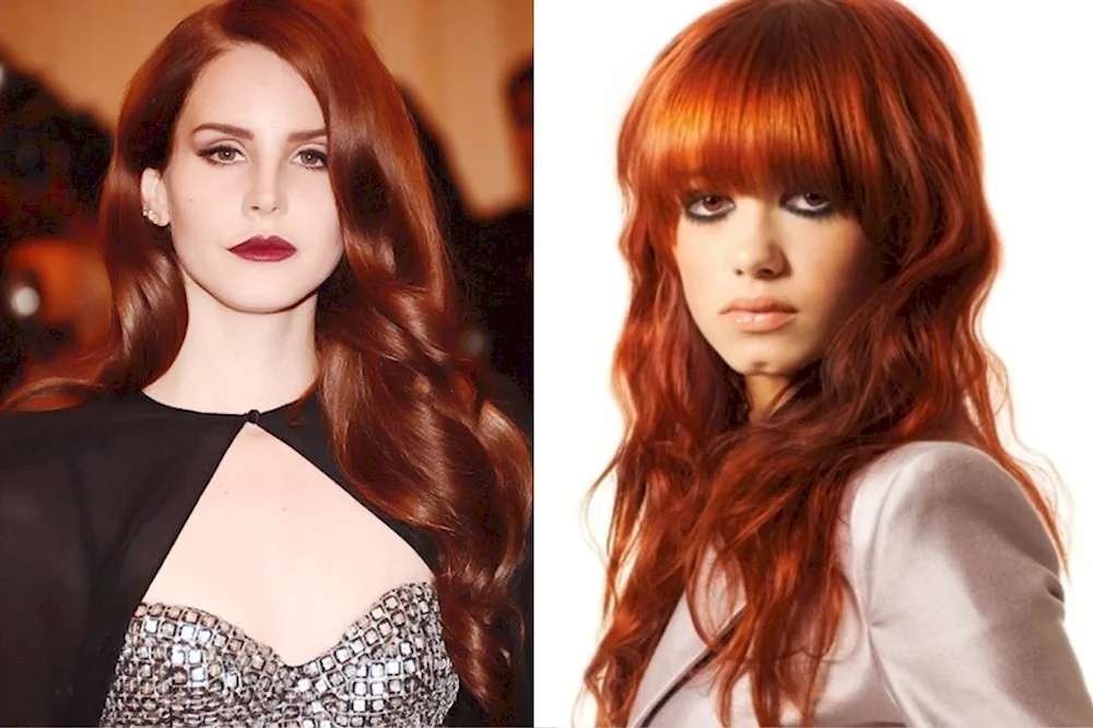 Brunettes who have dyed their hair red