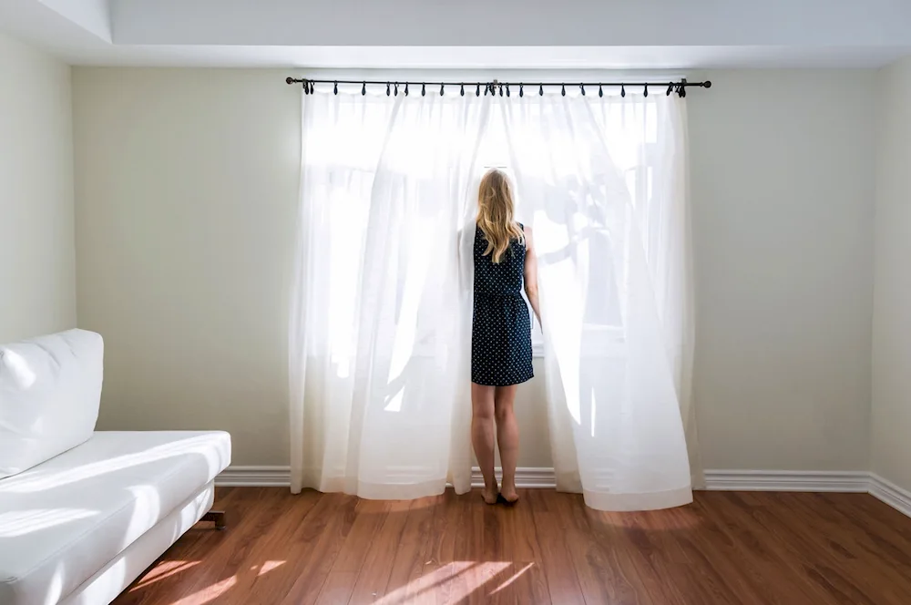Curtains in the room