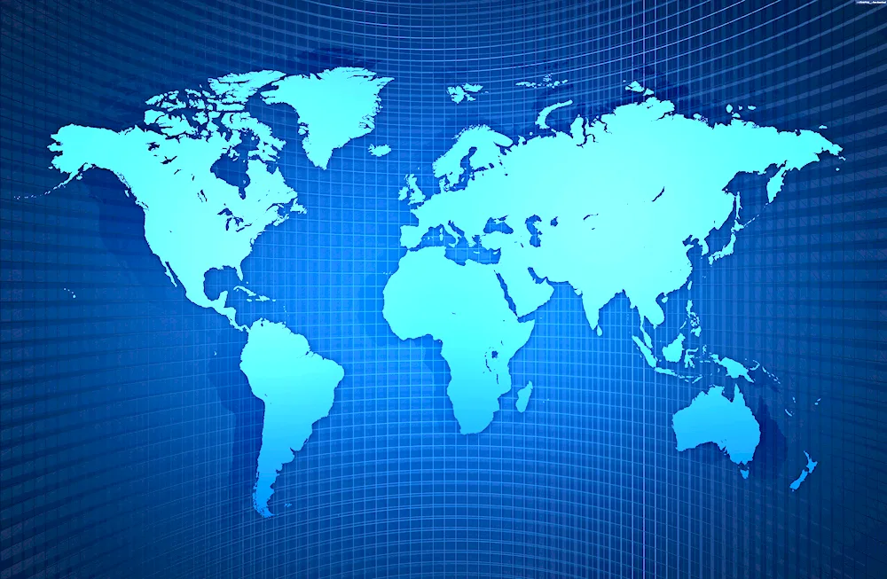 Scale of the political map of the world