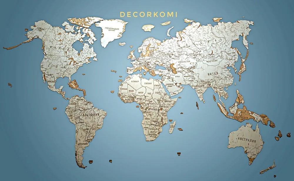 Scale political map of the world