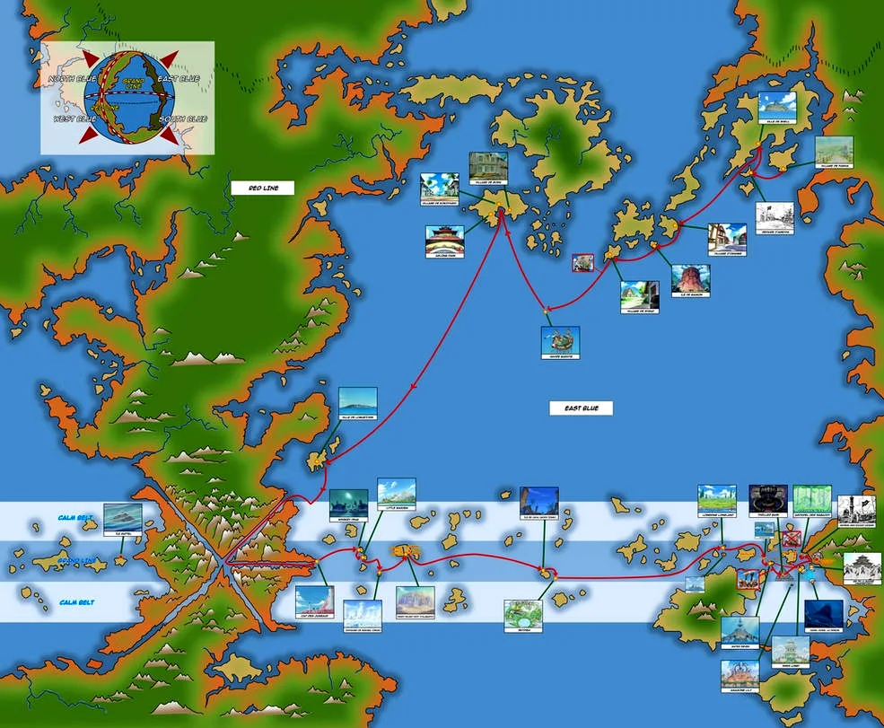 World of Van Pis anime map