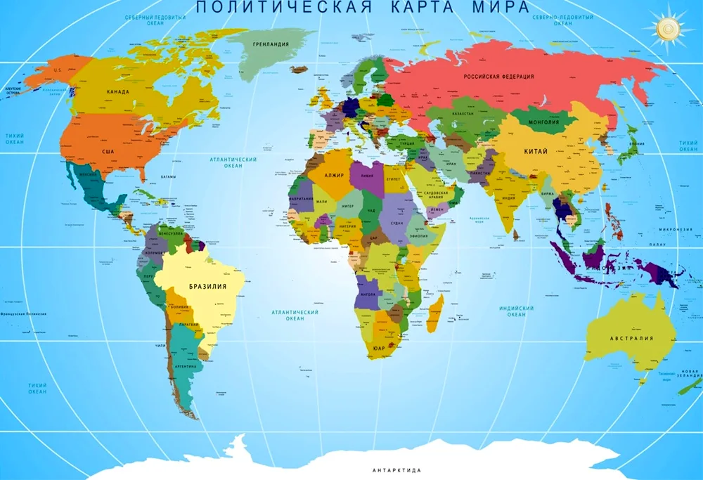 World map geographical political