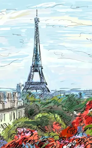 Painting Eiffel Tower Paris