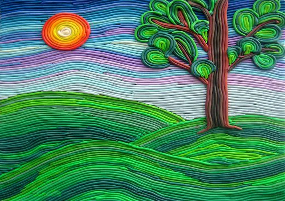 Plasticine painting