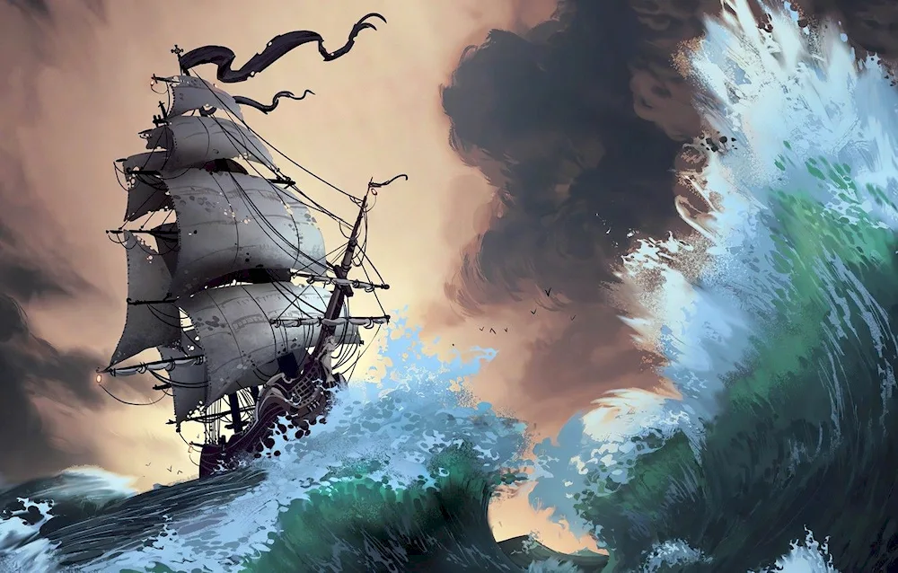 The Flying Dutchman painting by Aivazovsky