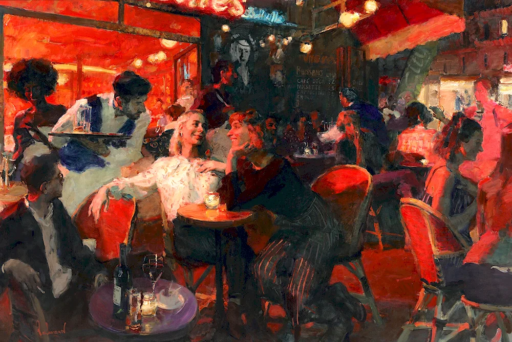 Repin's painting The Paris Café