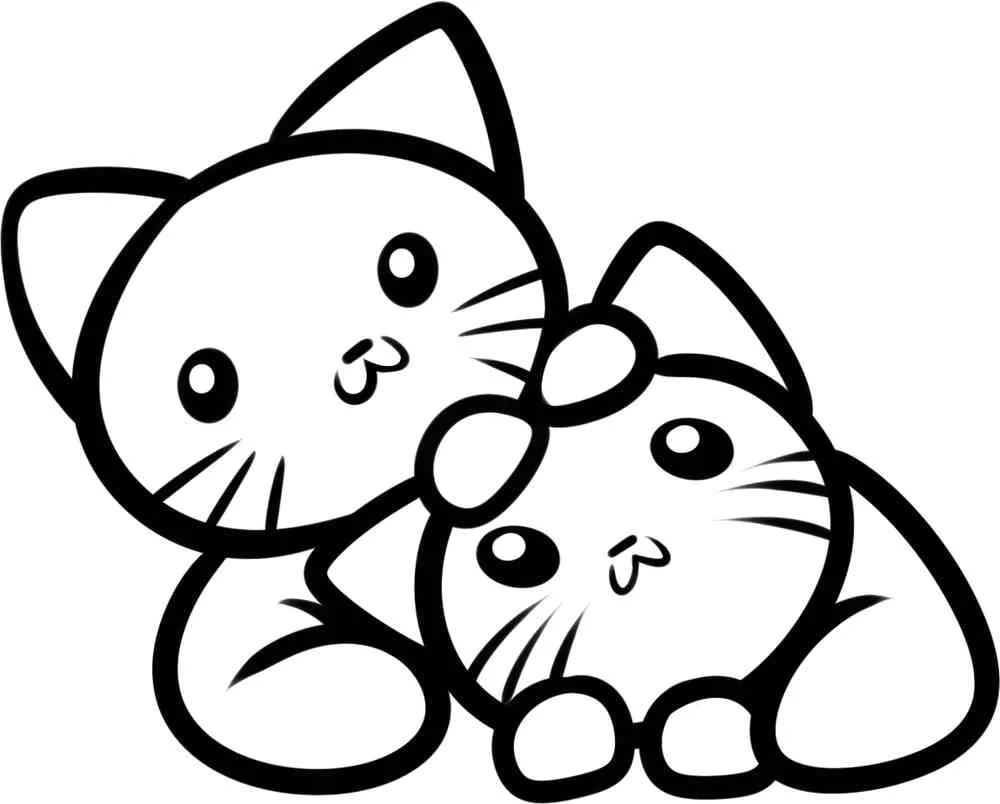 Pictures for colouring kittens