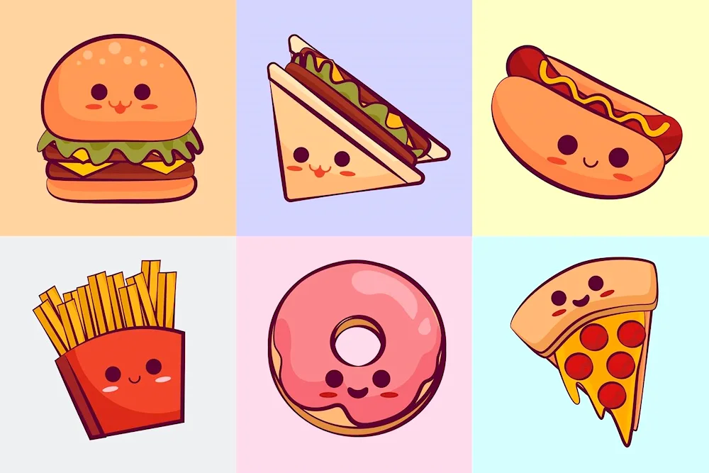Pictures for drawing food