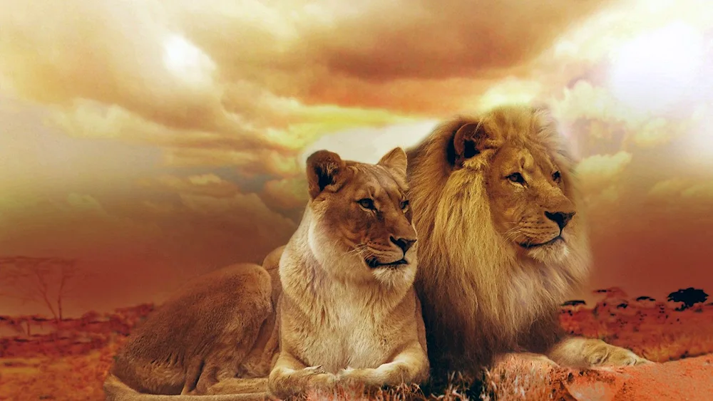 Lion and the lioness