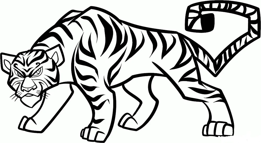 Tiger. Colouring