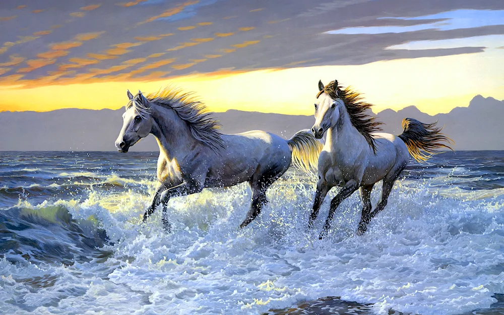 Paintings by numbers of horses