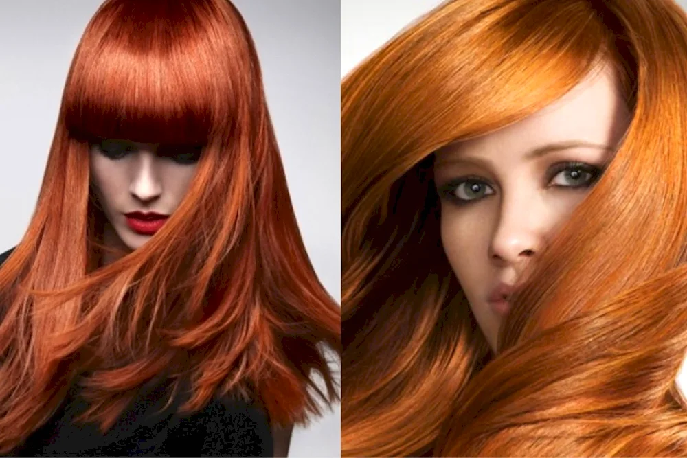 Chestnut red hair colour