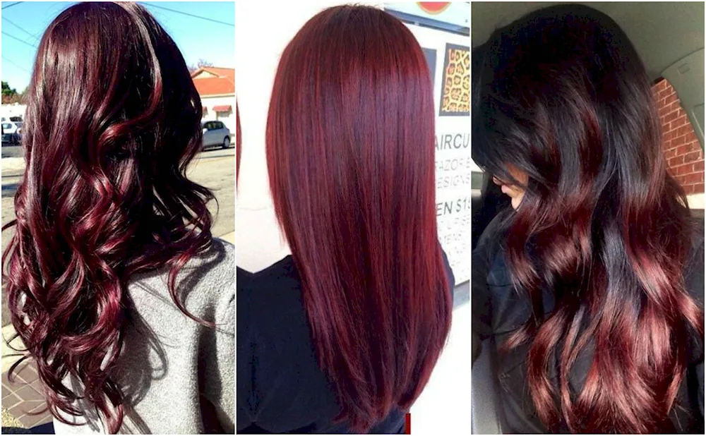 Chestnut mahogany hair colour