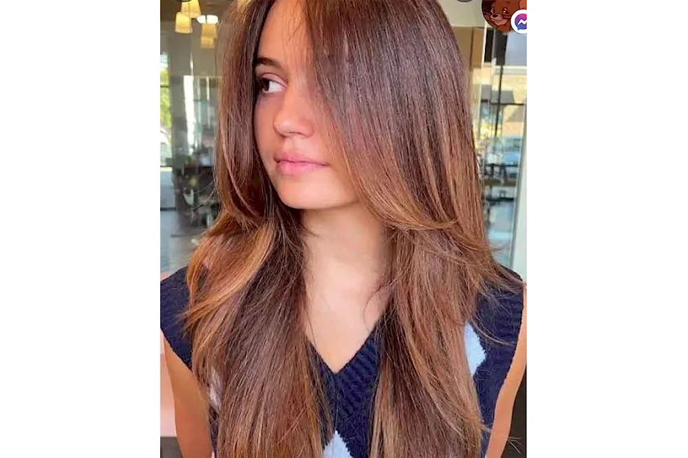 Long Cascade haircut