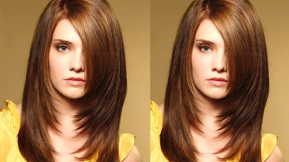 Long hair haircut