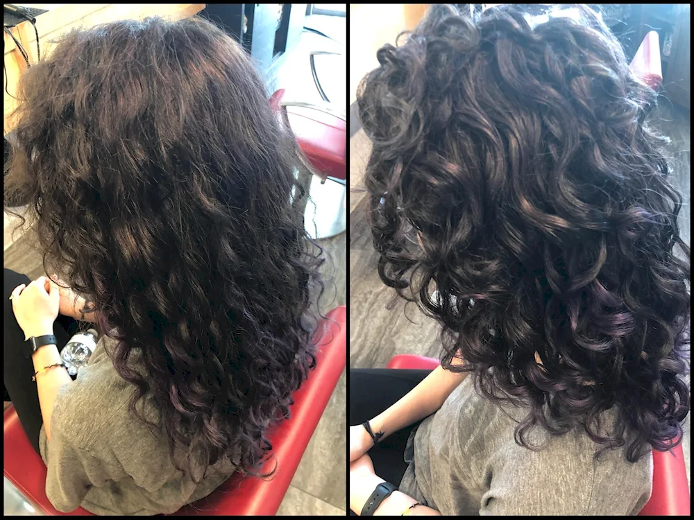 Keratin straightening for curly hair