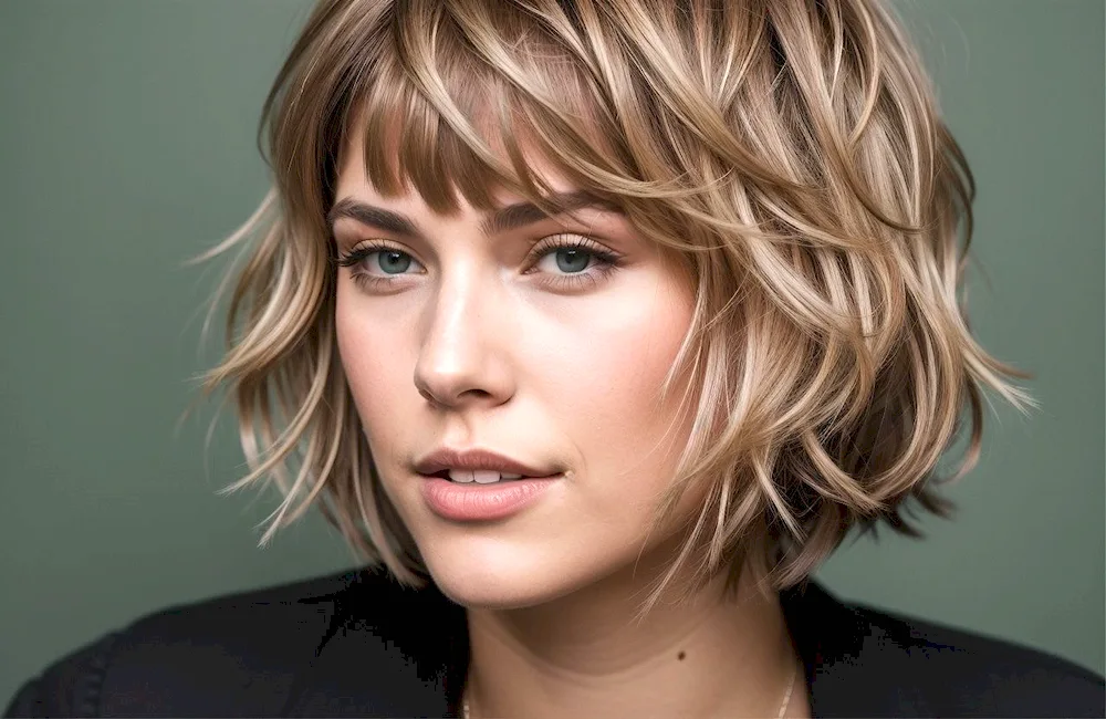 Kare shag balayage