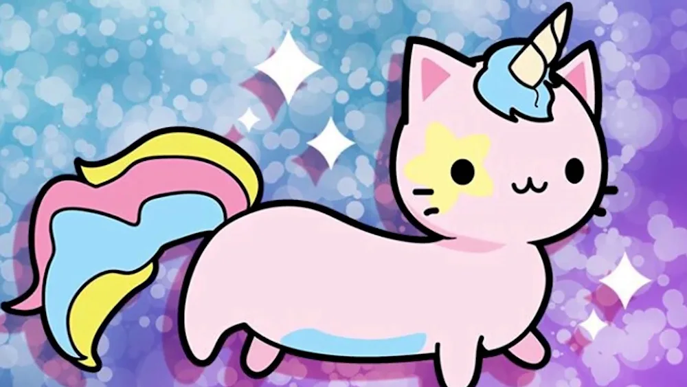 Unicorn with the rainbow