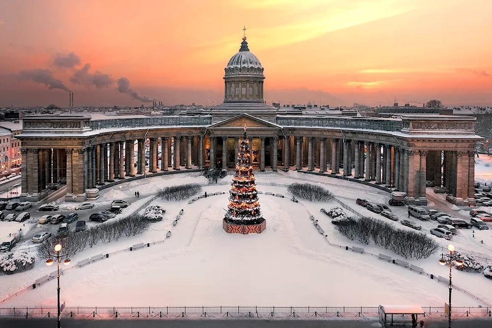 Petersburg in winter St. Isaac's Cathedral