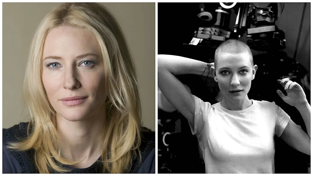 Kate Blanchett shaved bald