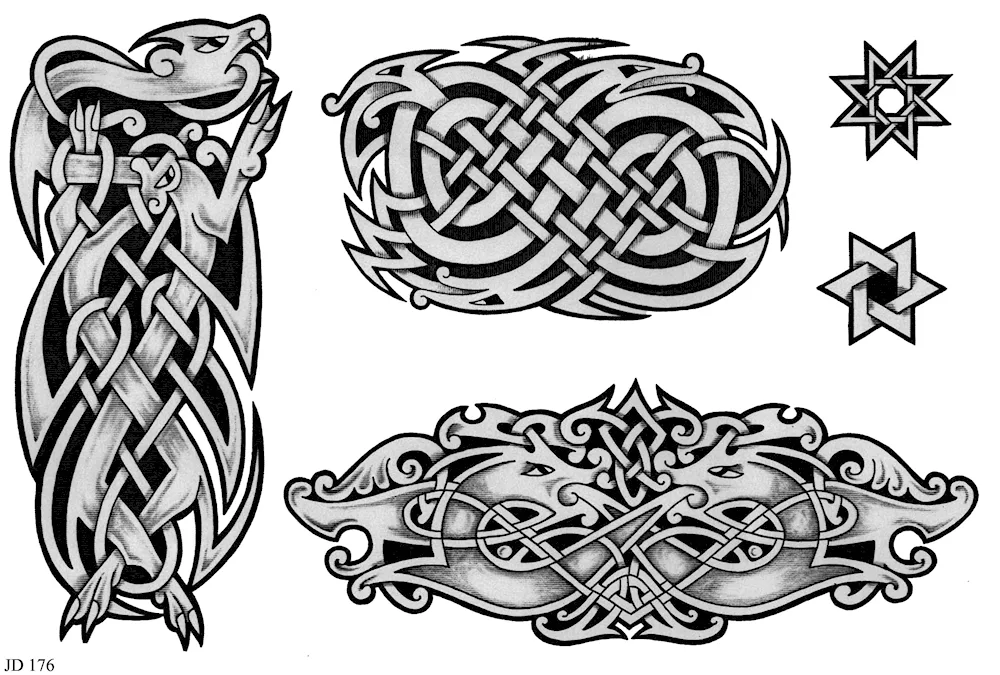 Celto Scandinavian patternsCeltic TriglavCelto Scandinavian patterns FenrirCeltic Traible tattooCeltic VegvisirSlavic runes Scandinavian FutharkKolovrat and Svarozhich.