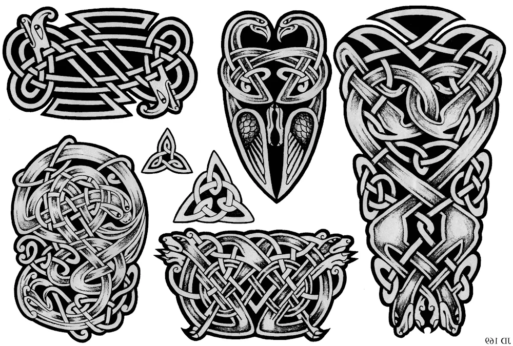 Celtic Scandinavian patterns Fenrir