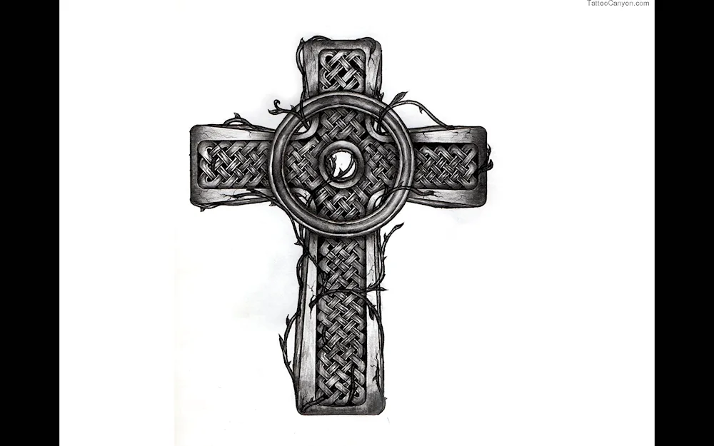 Celtic cross tattoo