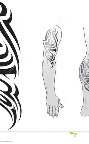 Celtic pattern on leg