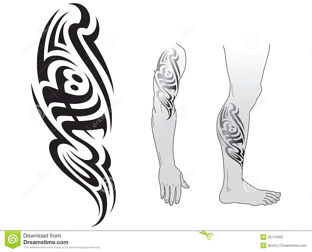 Celtic pattern on leg