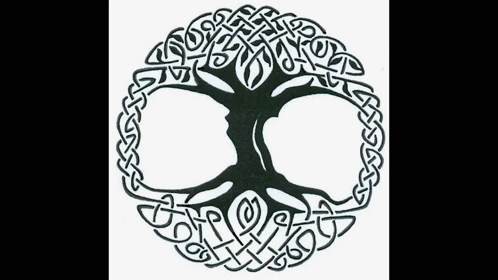 Stylised tree in a circle