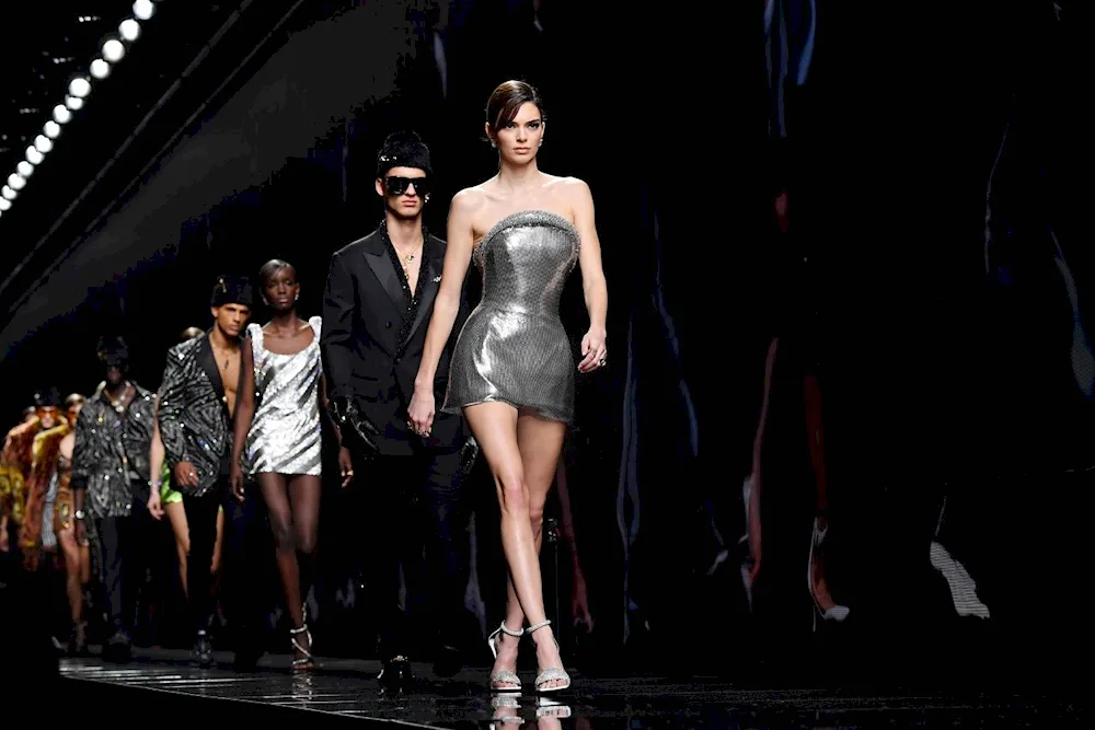 Kendall Jenner on the Versace catwalk