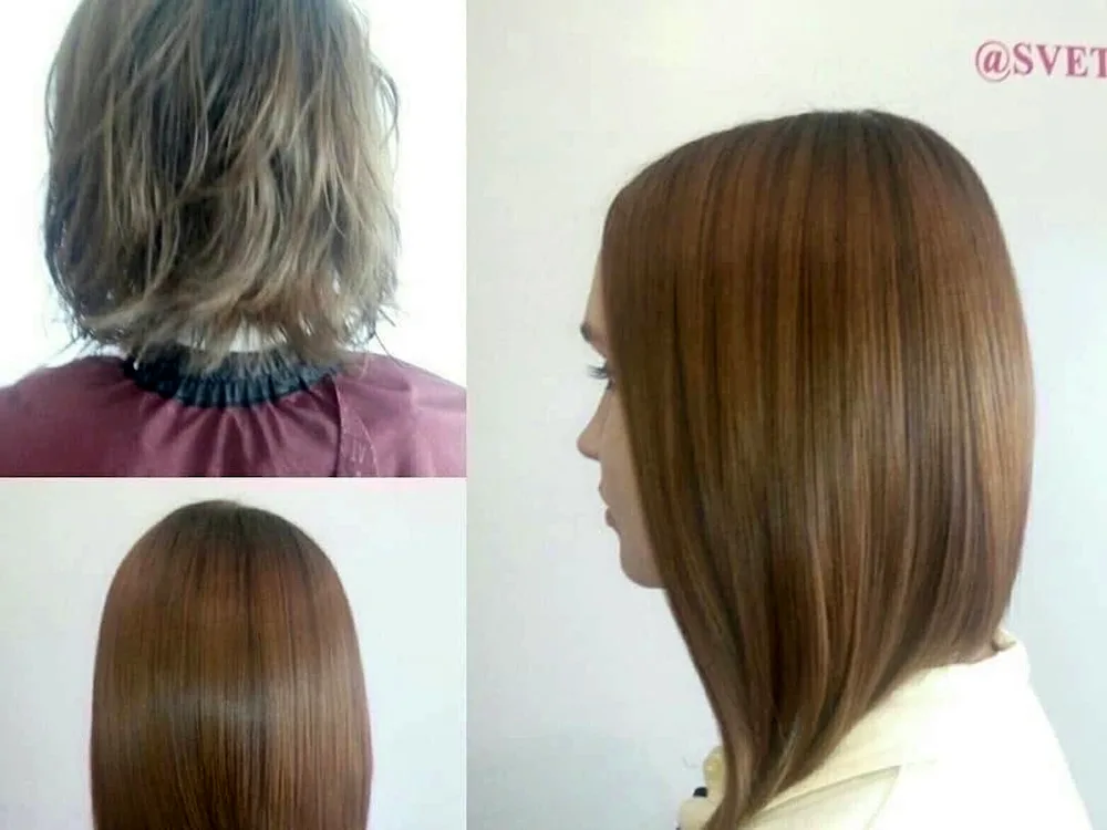 Keratin straightening for short hair