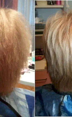Keratin Straightening on short hair