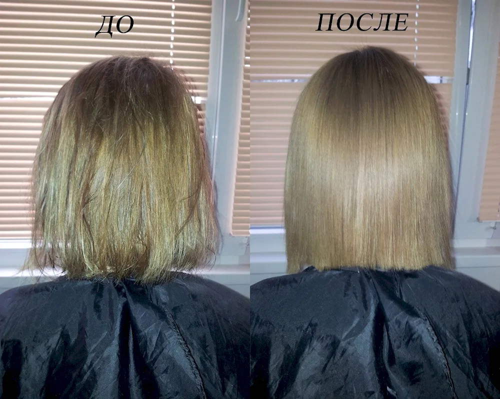 Keratin straightening for short hair