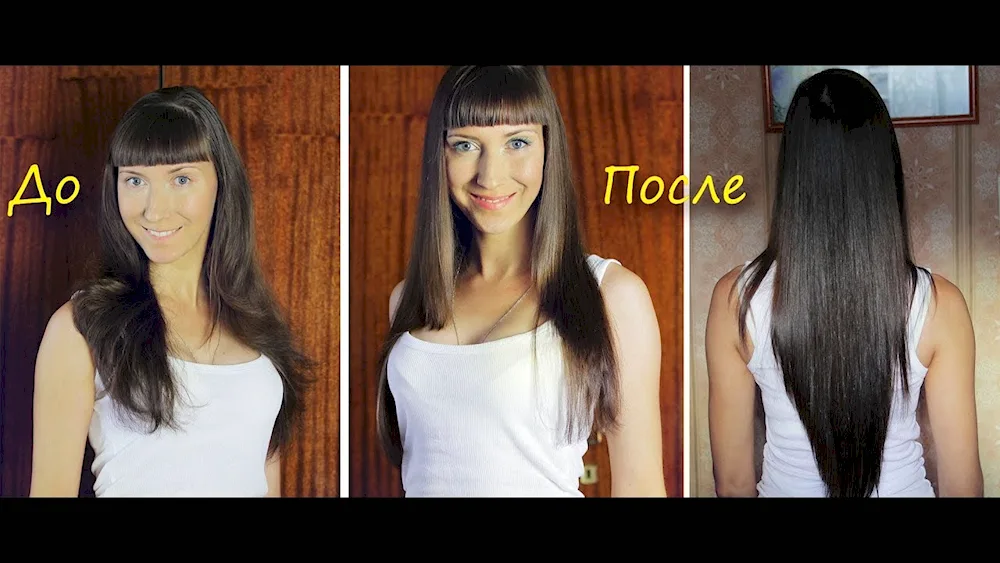 Keratin hair straightening with bangs