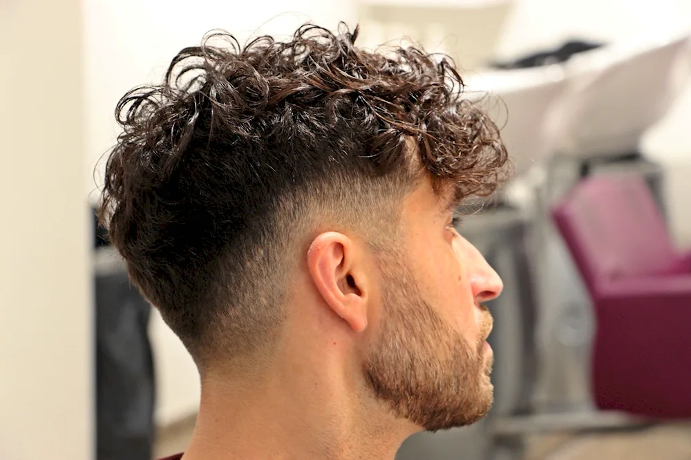 Curly undercut